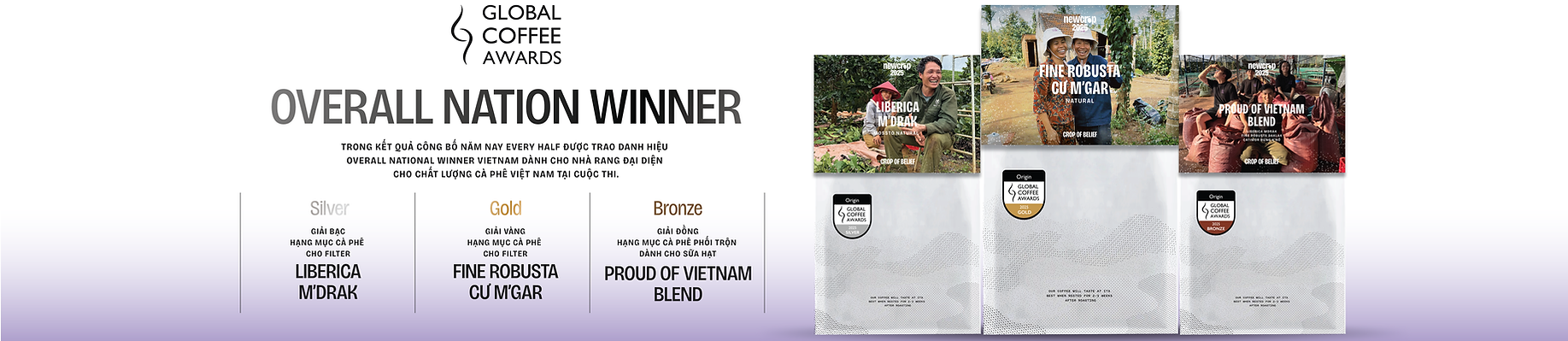 Vietnamese coffee Global Coffee Award winners